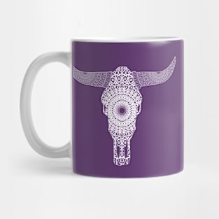 Mandala Longhorn Skull Mug